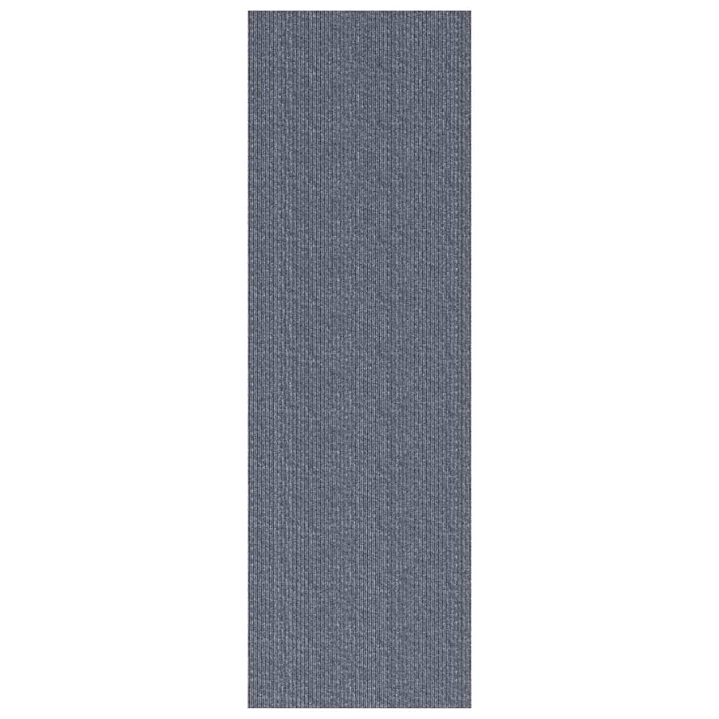 Teppichläufer Hellgrau 100 x 250 cm Stoff