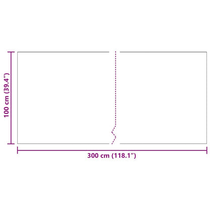 Teppichläufer Hellgrau 100 x 300 cm Stoff