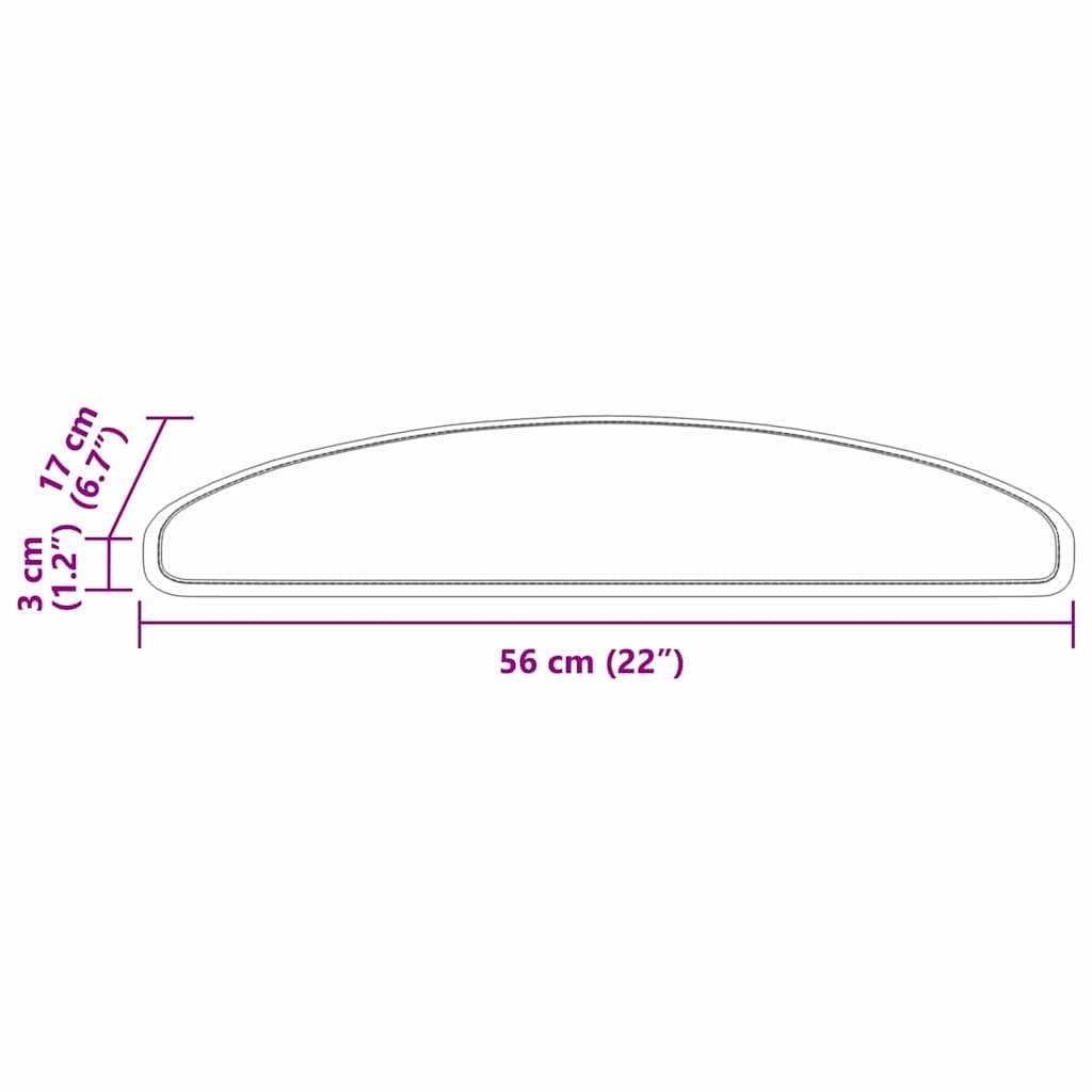 Selbstklebende Treppenschoner 15 pcs Braun 56 x 17 x 3 cm