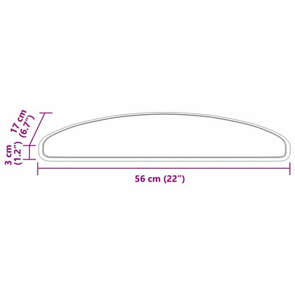 Selbstklebende Treppenschoner 15 pcs Rot 56 x 17 x 3 cm