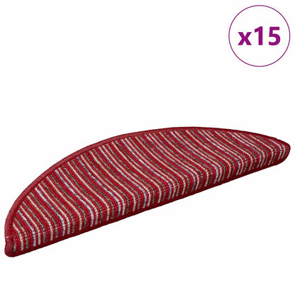 Selbstklebende Treppenschoner 15 pcs Rot 56 x 17 x 3 cm