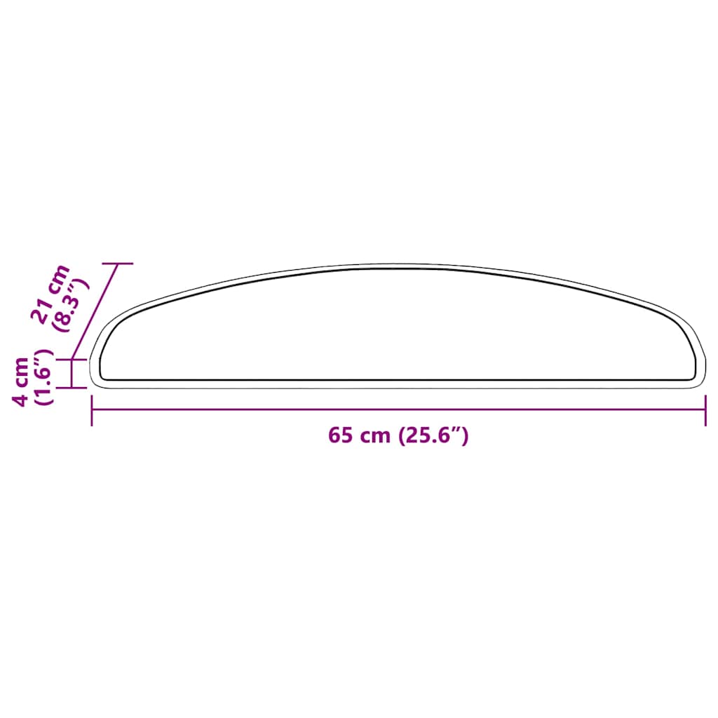 Selbstklebende Treppenschoner 15 pcs Grau 65 x 21 x 4 cm