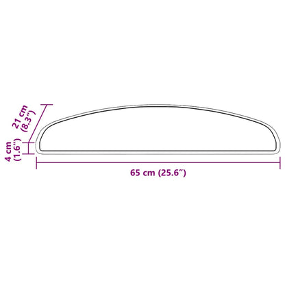 Selbstklebende Treppenschoner 15 pcs Grau 65 x 21 x 4 cm