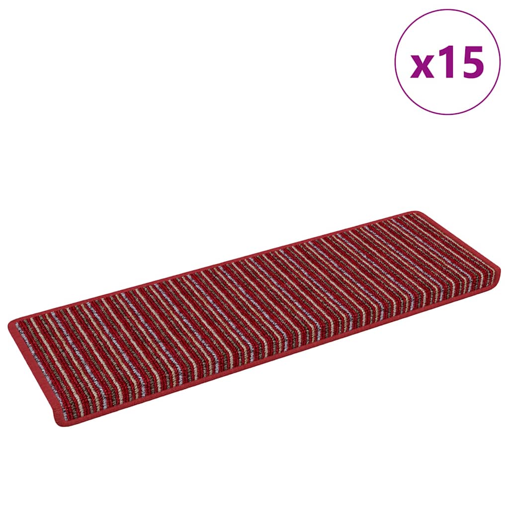 Selbstklebende Treppenschoner 15 pcs Rot 65 x 21 x 4 cm