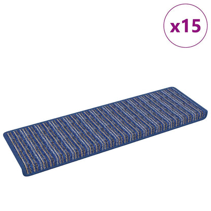 Selbstklebende Treppenschoner 15 pcs Blau 65 x 21 x 4 cm