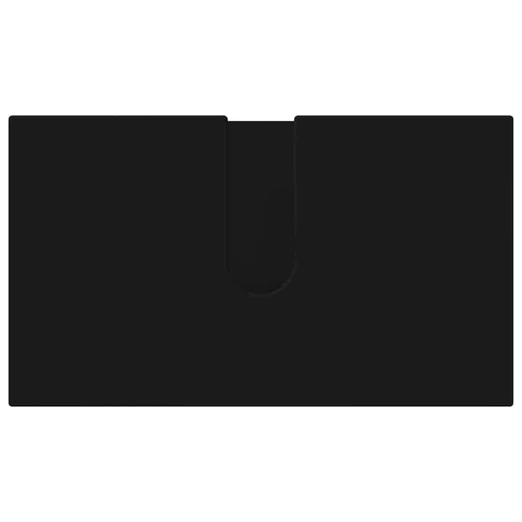 Badezimmermöbel-Set 2 pcs Schwarz Holzwerkstoff & Metall