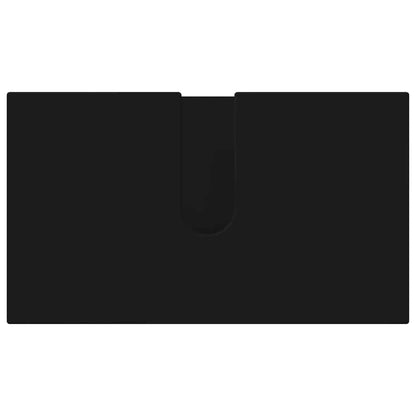 Badezimmermöbel-Set 2 pcs Schwarz Holzwerkstoff & Metall