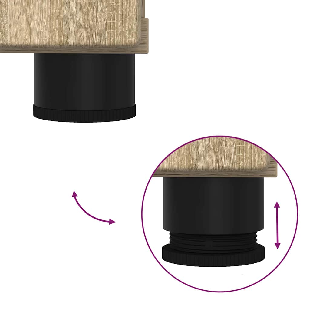 Badezimmermöbel-Set 2 pcs Sonoma-Eiche Holzwerkstoff & Metall