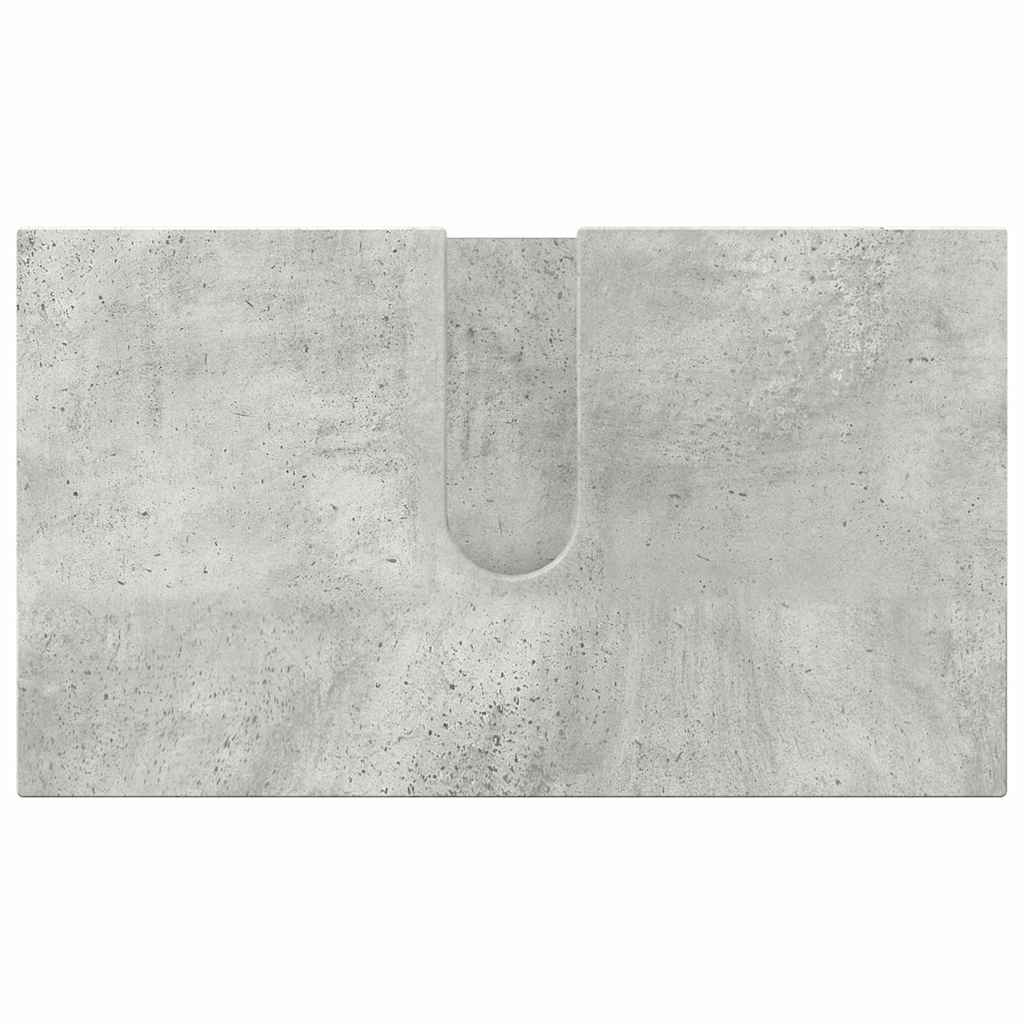 Badezimmermöbel-Set 2 pcs Beton Grau Holzwerkstoff & Metall