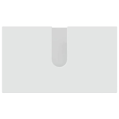 Badezimmermöbel-Set 2 pcs Hochglanz Weiß Holzwerkstoff & Metall