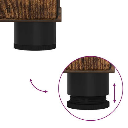 Badezimmermöbel-Set Wandmontiert 2 pcs Geräucherte Eiche