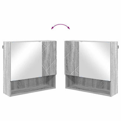 Badezimmermöbel-Set 2 pcs Graues Sonoma Holzwerkstoff & Metall