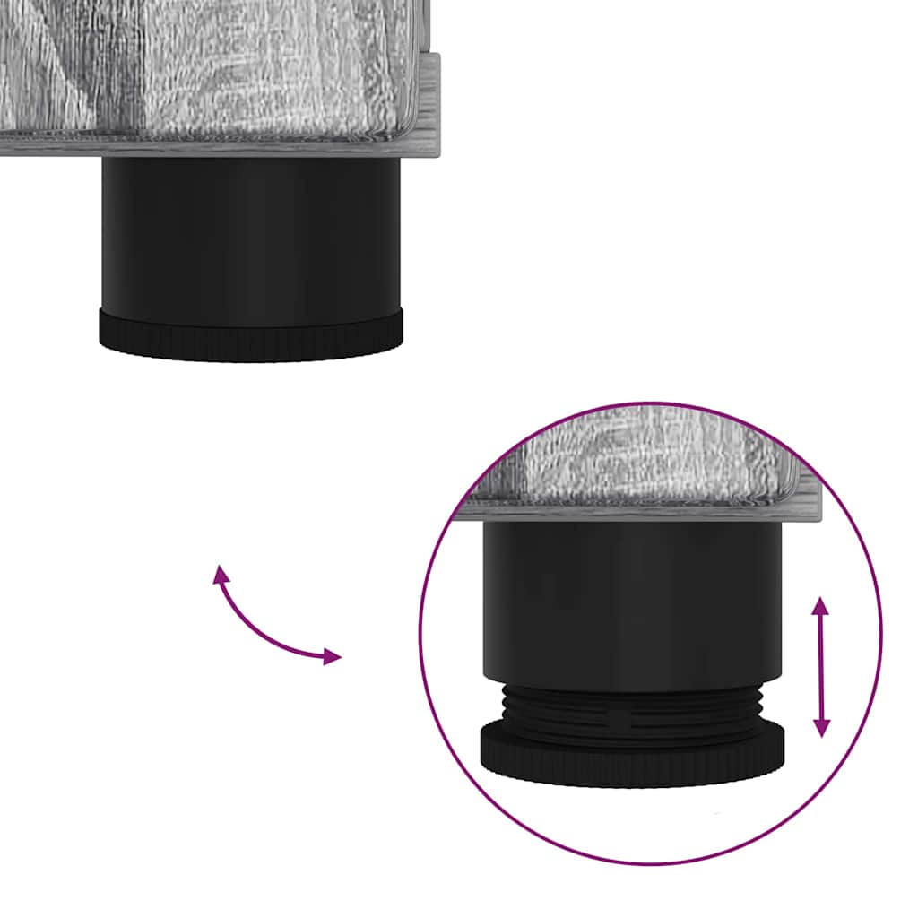 Badezimmermöbel-Set 2 pcs Graues Sonoma Holzwerkstoff & Metall