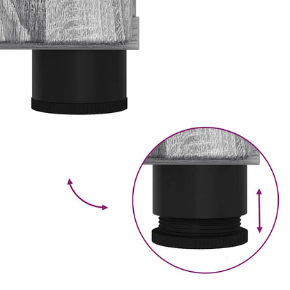 Badezimmermöbel-Set 2 pcs Graues Sonoma Holzwerkstoff & Metall