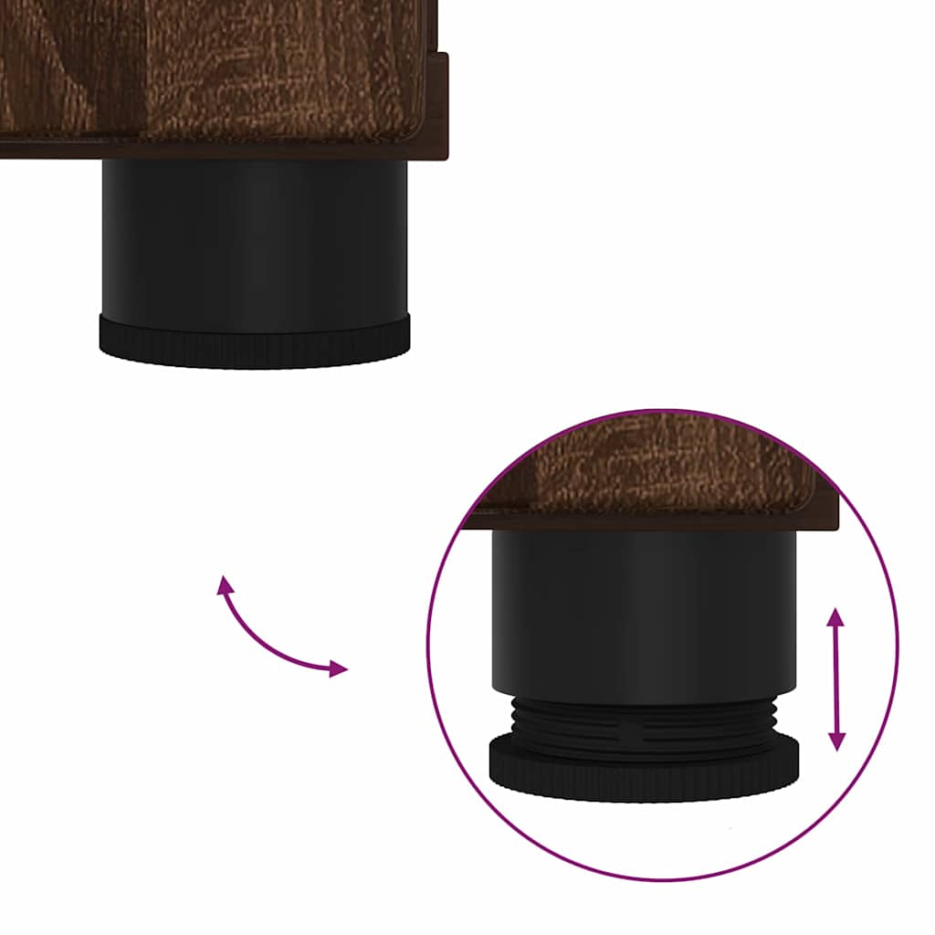 Badezimmermöbel-Set Wandmontiert 2 pcs Braun Eichen-Optik