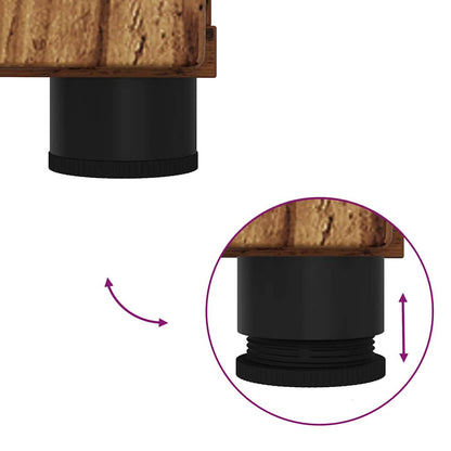 Badezimmermöbel-Set 2 pcs Altholz Holzwerkstoff & Metall