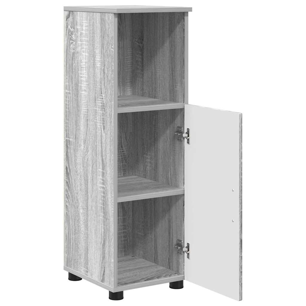 Badezimmermöbel Set mit Tür 3 pcs Grau Sonoma 61 x 35 x 64 cm