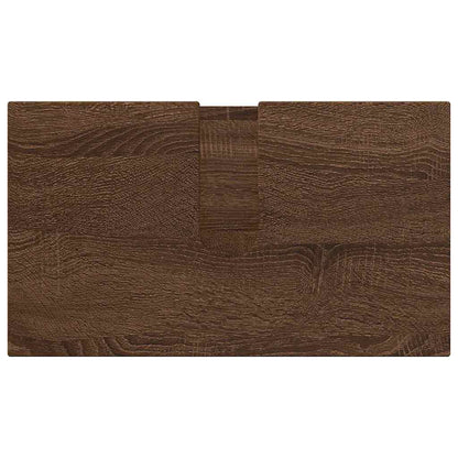 Badezimmermöbel-Set Wandmontiert 3 pcs Braun Eichen-Optik