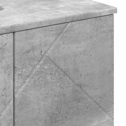 Badezimmermöbel Set mit Tür 3 pcs Betongrau 61 x 35 x 64 cm