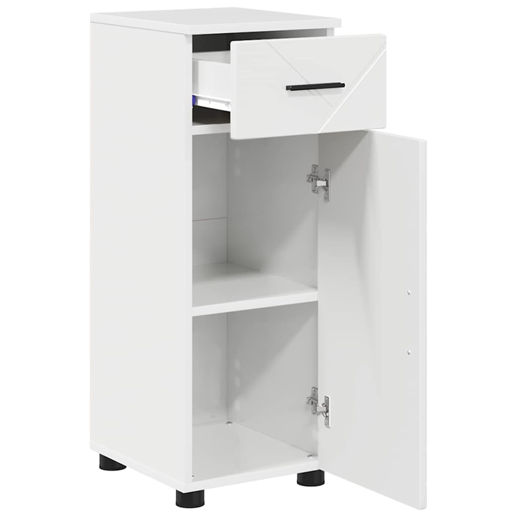 Badezimmermöbel Set 3 pcs Hochglanz-Weiß 61 x 35 x 64 cm