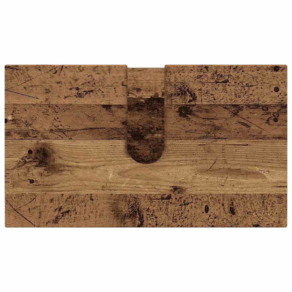 Badezimmermöbel-Set 3 pcs Altholz Holzwerkstoff & Metall