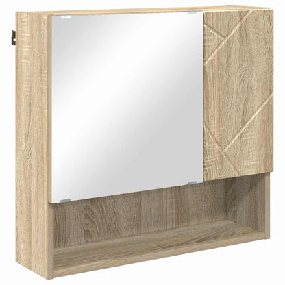 Badezimmermöbel Set mit Tür 4 pcs Sonoma-Eiche 61 x 35 x 64 cm