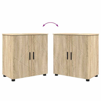 Badezimmermöbel Set mit Tür 4 pcs Sonoma-Eiche 61 x 35 x 64 cm