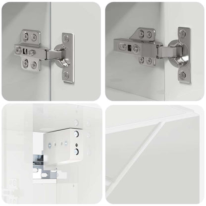 Badezimmermöbel Set 4 pcs Hochglanz-Weiß 61 x 35 x 64 cm