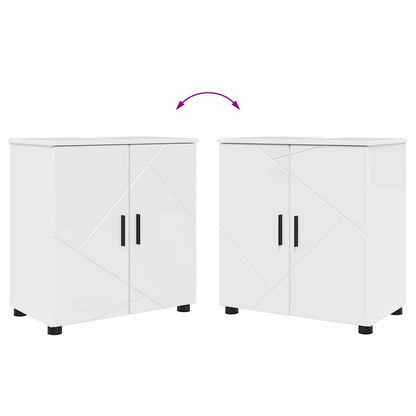 Badezimmermöbel Set 4 pcs Hochglanz-Weiß 61 x 35 x 64 cm