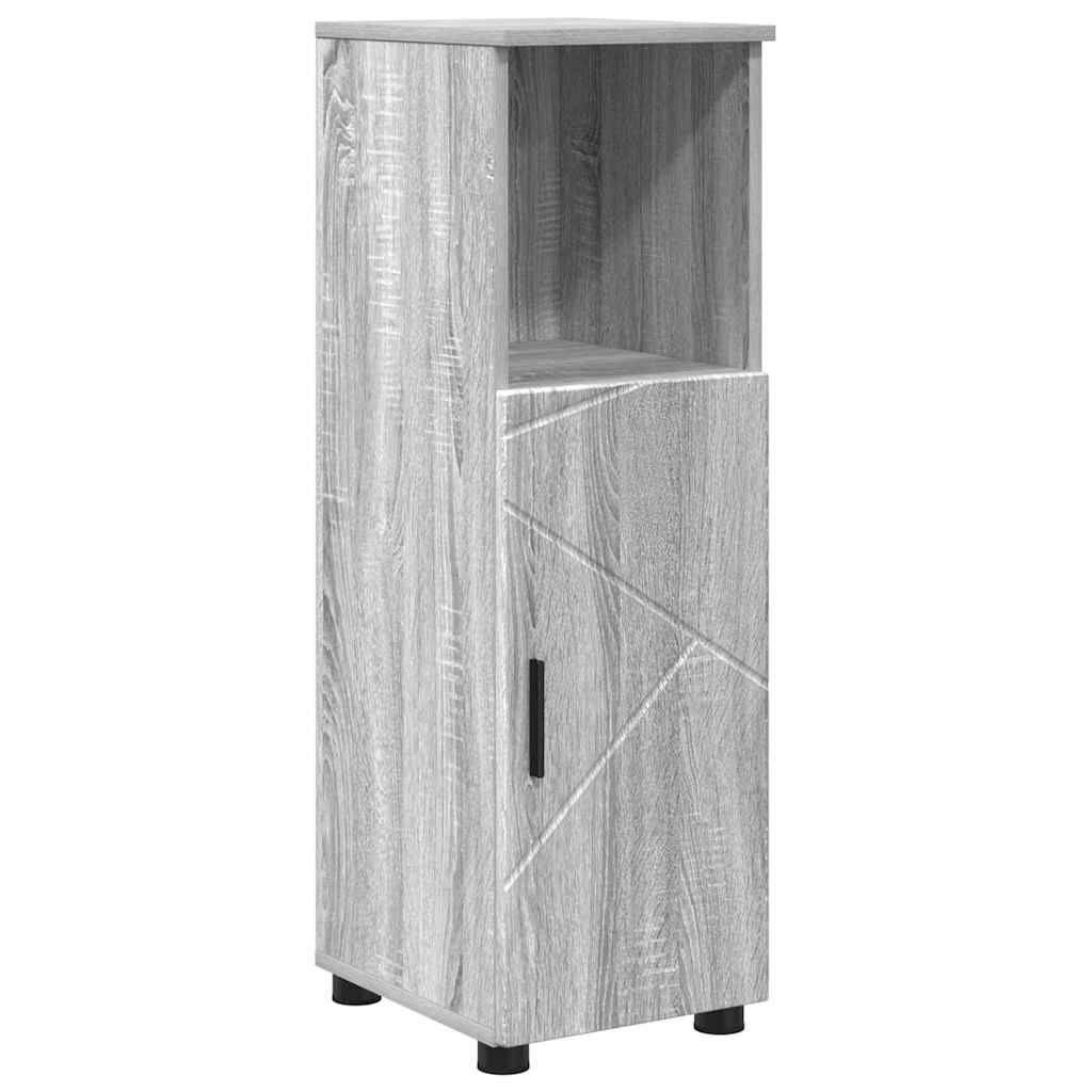 Badezimmermöbel Set mit Tür 4 pcs Grau Sonoma 61 x 35 x 64 cm