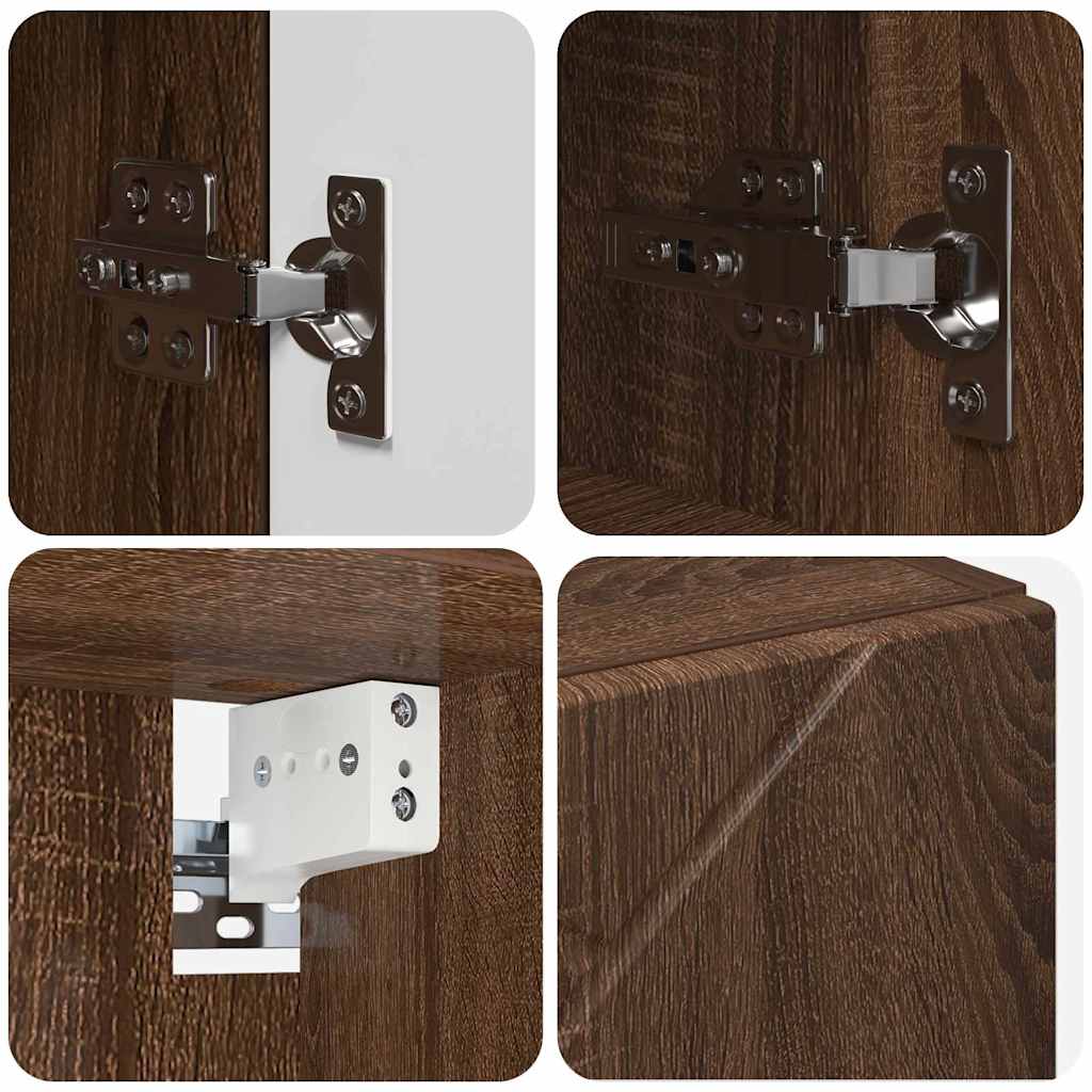Badezimmermöbel Set 4 pcs Braun Eichen-Optik 61 x 35 x 64 cm