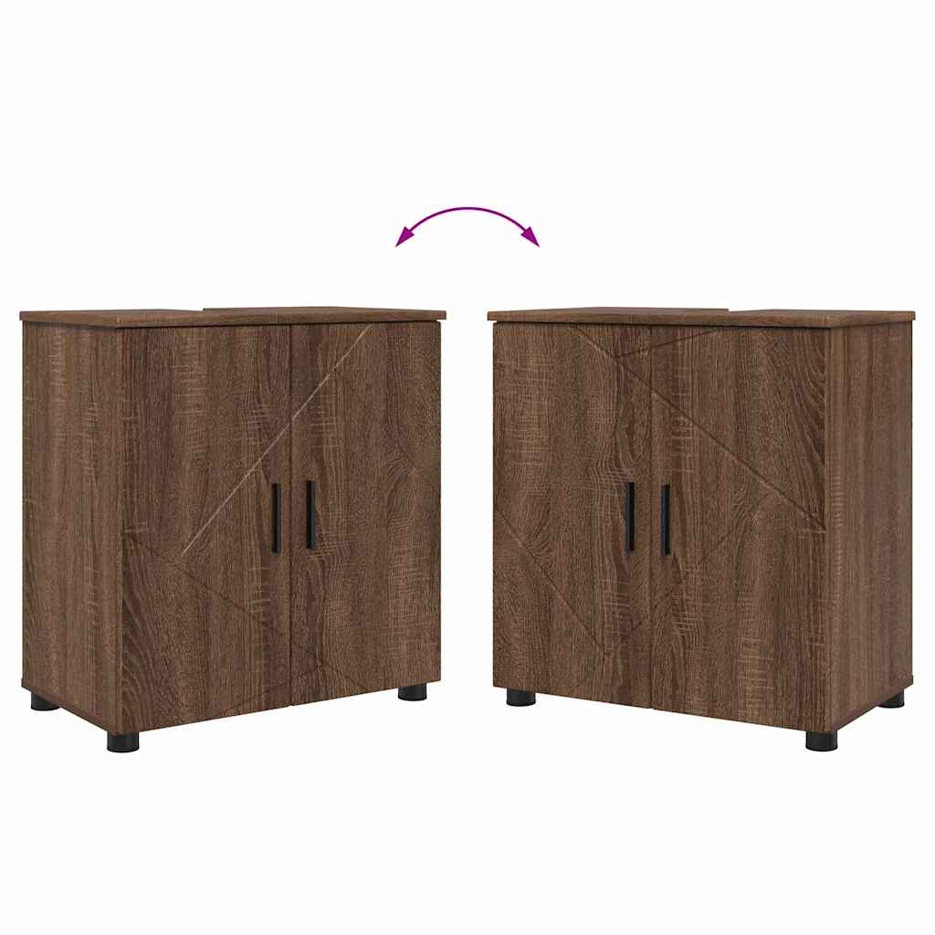 Badezimmermöbel Set 4 pcs Braun Eichen-Optik 61 x 35 x 64 cm