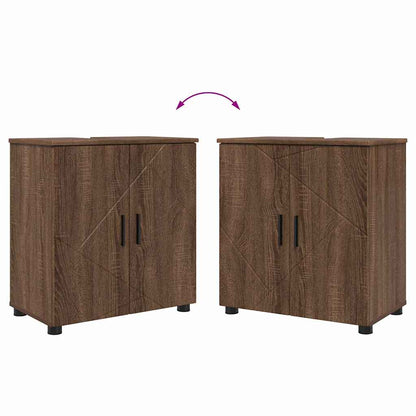 Badezimmermöbel Set 4 pcs Braun Eichen-Optik 61 x 35 x 64 cm