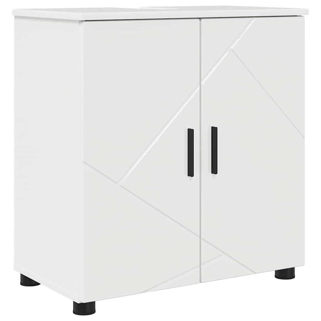 Badezimmermöbel Set 4 pcs Hochglanz-Weiß 61 x 35 x 64 cm