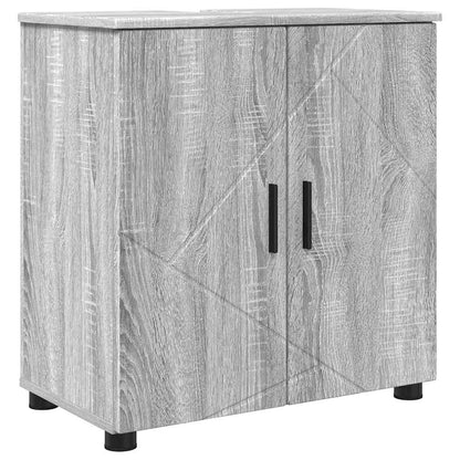 Badezimmermöbel Set mit Tür 4 pcs Grau Sonoma 61 x 35 x 64 cm