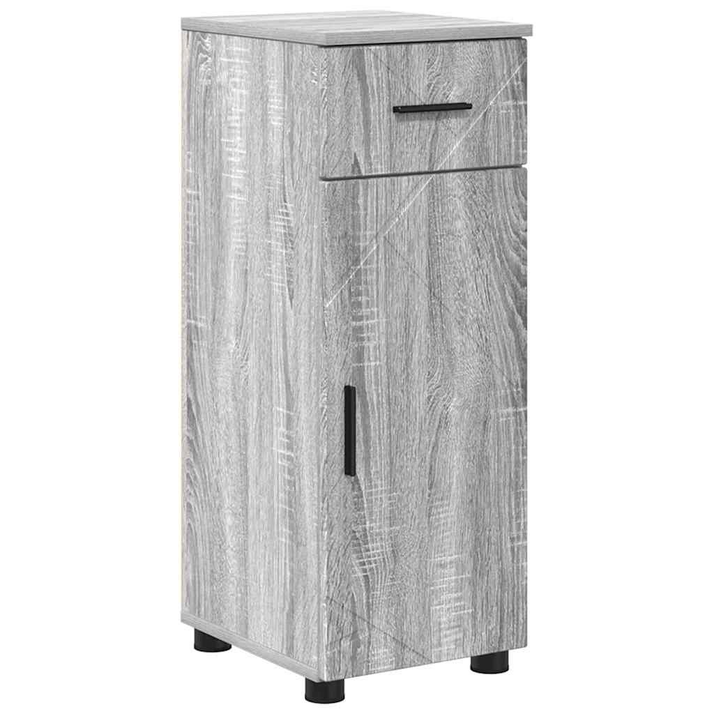 Badezimmermöbel Set mit Tür 4 pcs Grau Sonoma 61 x 35 x 64 cm