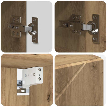 Badezimmermöbel Set mit Tür 4 pcs Artisan-Eiche 61 x 35 x 64 cm