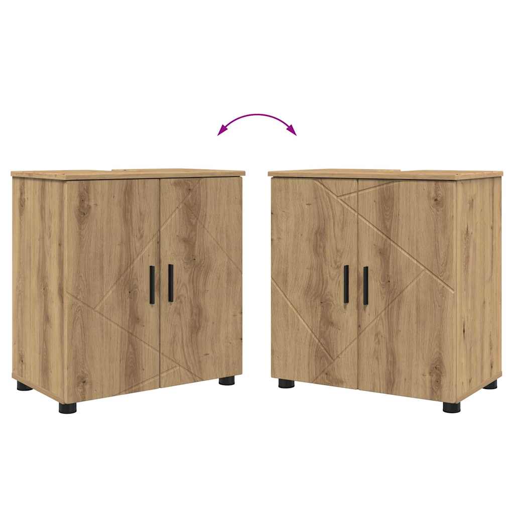 Badezimmermöbel Set mit Tür 4 pcs Artisan-Eiche 61 x 35 x 64 cm