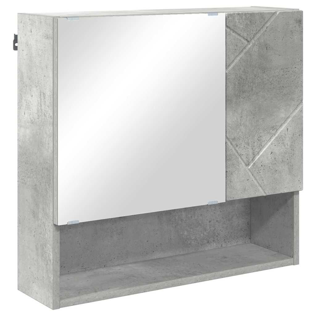 Badezimmermöbel Set mit Tür 5 pcs Betongrau 61 x 35 x 64 cm