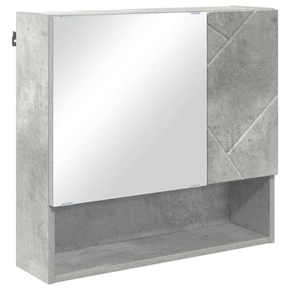 Badezimmermöbel Set mit Tür 5 pcs Betongrau 61 x 35 x 64 cm