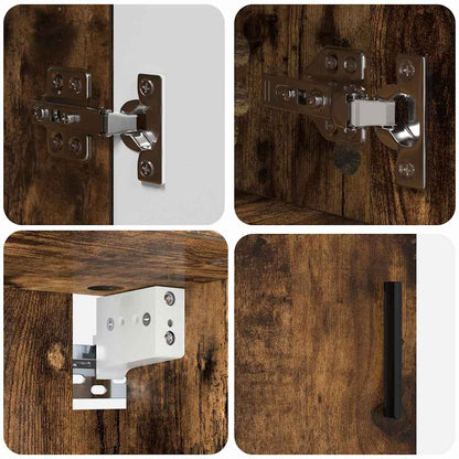 Badezimmermöbel Set mit Tür 5 pcs Räuchereiche 61 x 35 x 64 cm