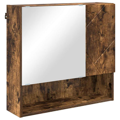 Badezimmermöbel Set mit Tür 5 pcs Räuchereiche 61 x 35 x 64 cm