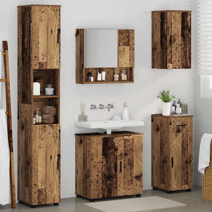 Badezimmermöbel-Set 5 pcs Altholz Holzwerkstoff & Metall