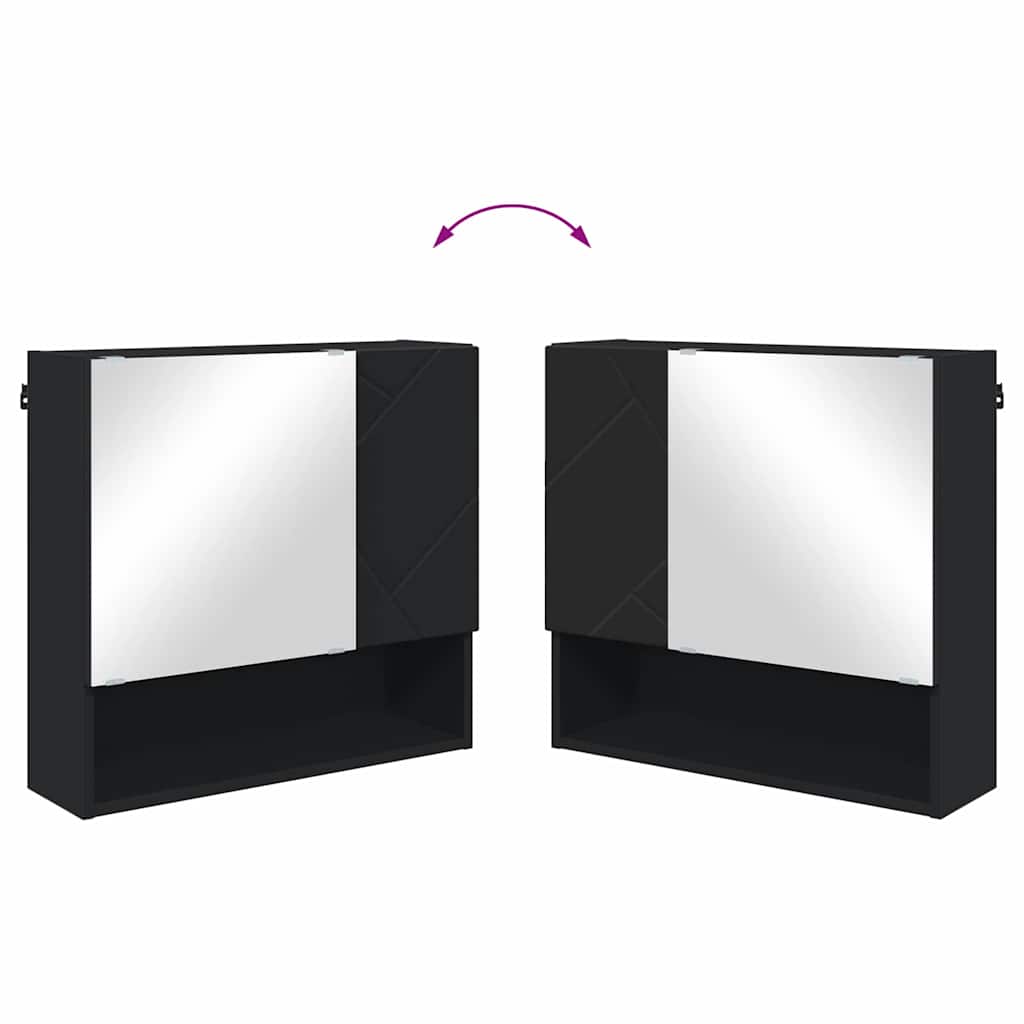 Badezimmermöbel Set 4 pcs Schwarz 61 x 35 x 64 cm Holzwerkstoff