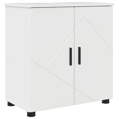 Badezimmermöbel Set 4 pcs Hochglanz-Weiß 61 x 35 x 64 cm