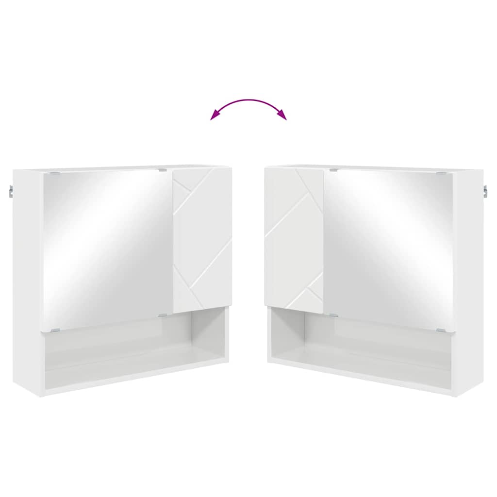 Badezimmermöbel Set 4 pcs Hochglanz-Weiß 61 x 35 x 64 cm