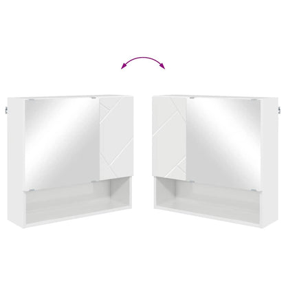 Badezimmermöbel Set 4 pcs Hochglanz-Weiß 61 x 35 x 64 cm