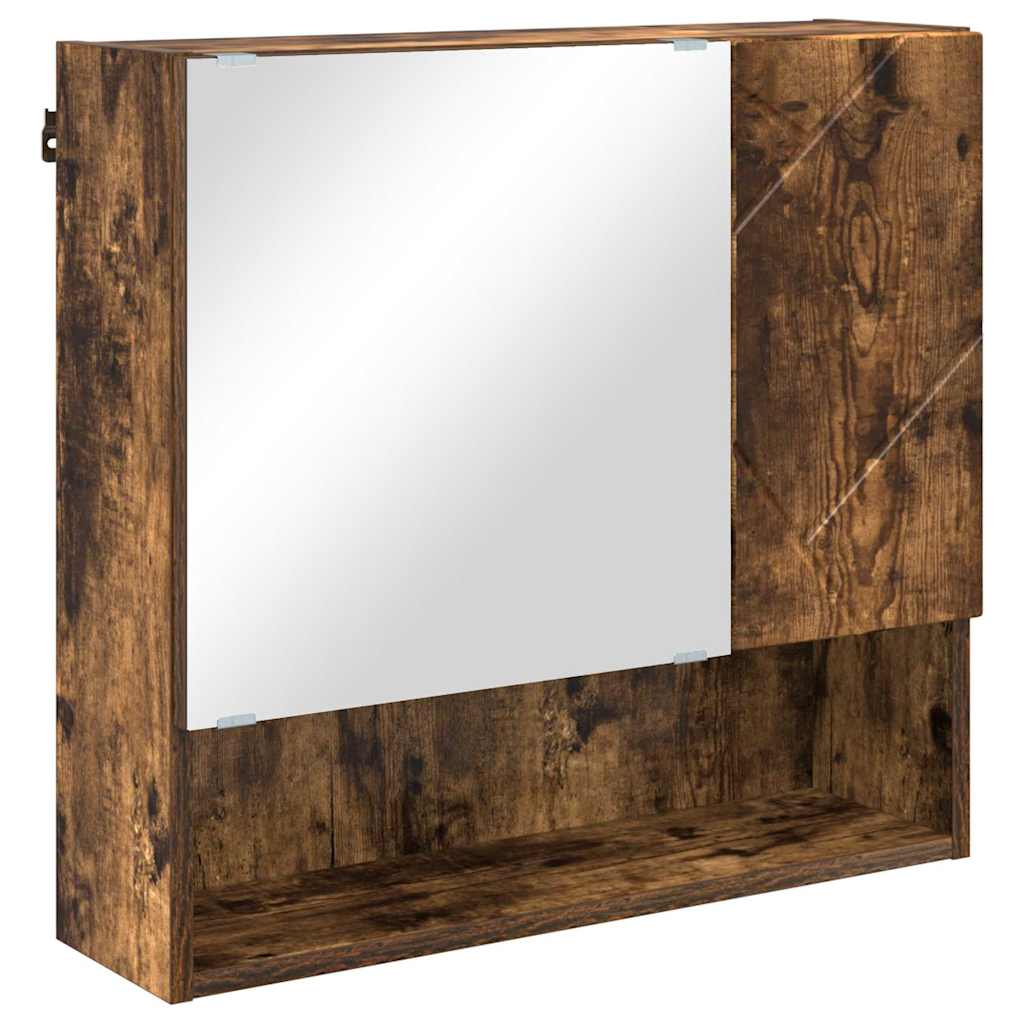Badezimmermöbel Set mit Tür 4 pcs Räuchereiche 61 x 35 x 64 cm