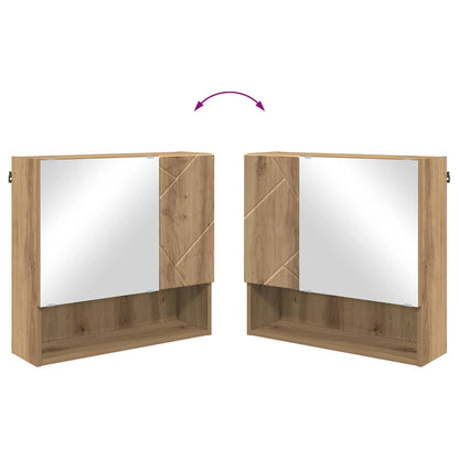 Badezimmermöbel-Set 4 pcs Artisan-Eiche Holzwerkstoff & Metall