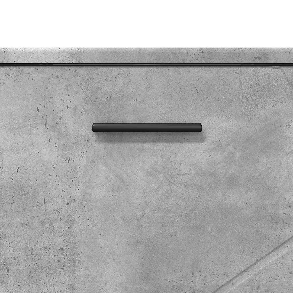 Badezimmermöbel Set mit Regal 3 pcs Betongrau 76,5 x 35 x 64 cm